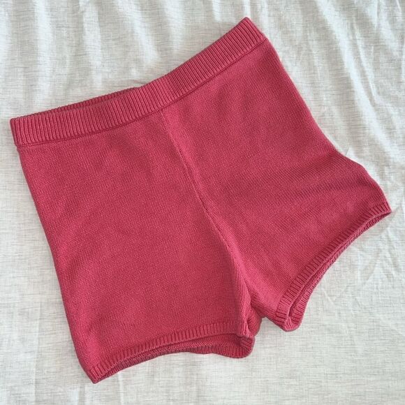 Reformation Knitted High Waist Retro 70s 90s Shorts Size Large - Picture 1 of 6